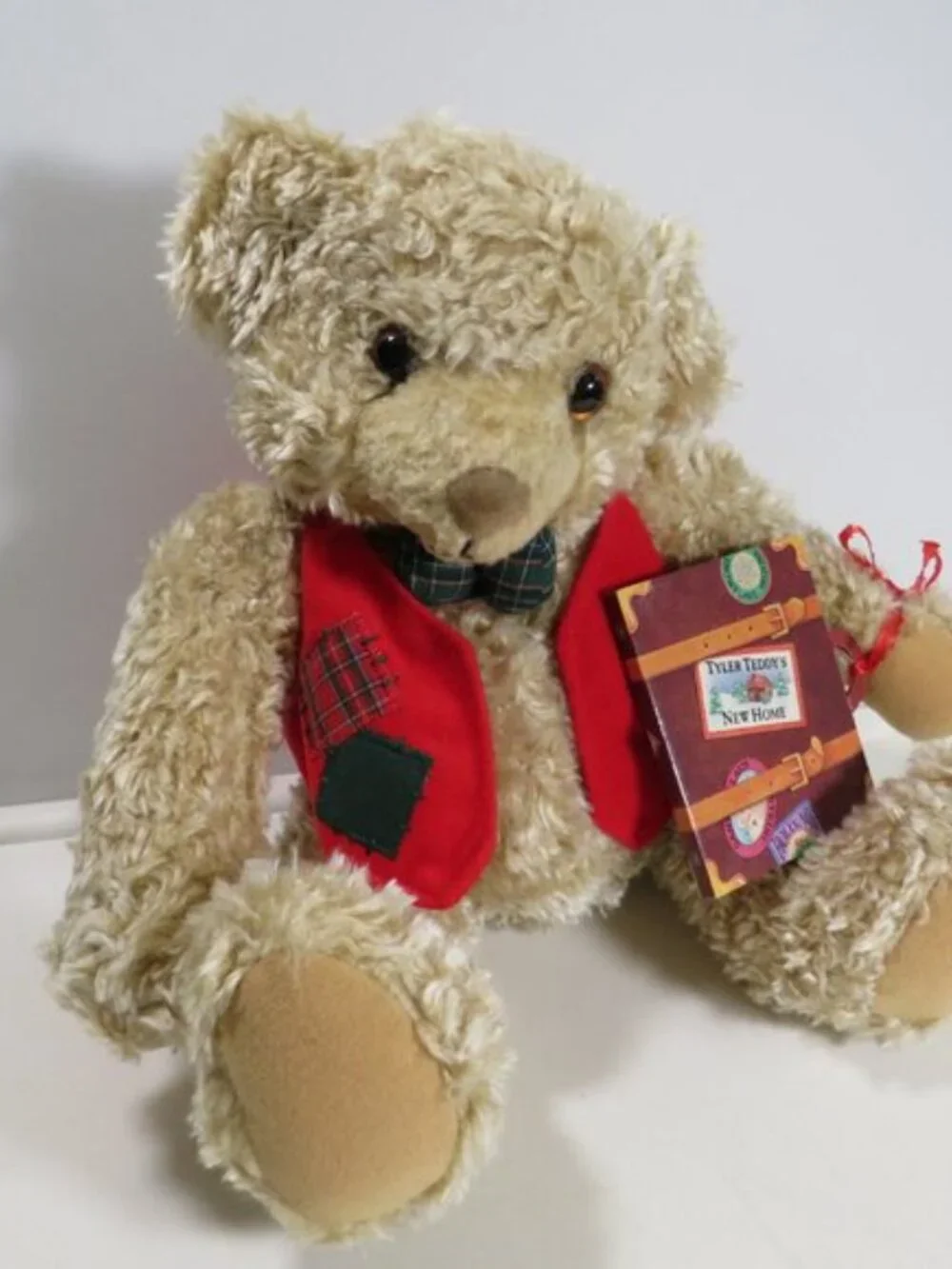 Vintage Teddy Bear Plush Lot of 3 Hallmark Tyler Teddy Geppeddo Fiesta Christmas